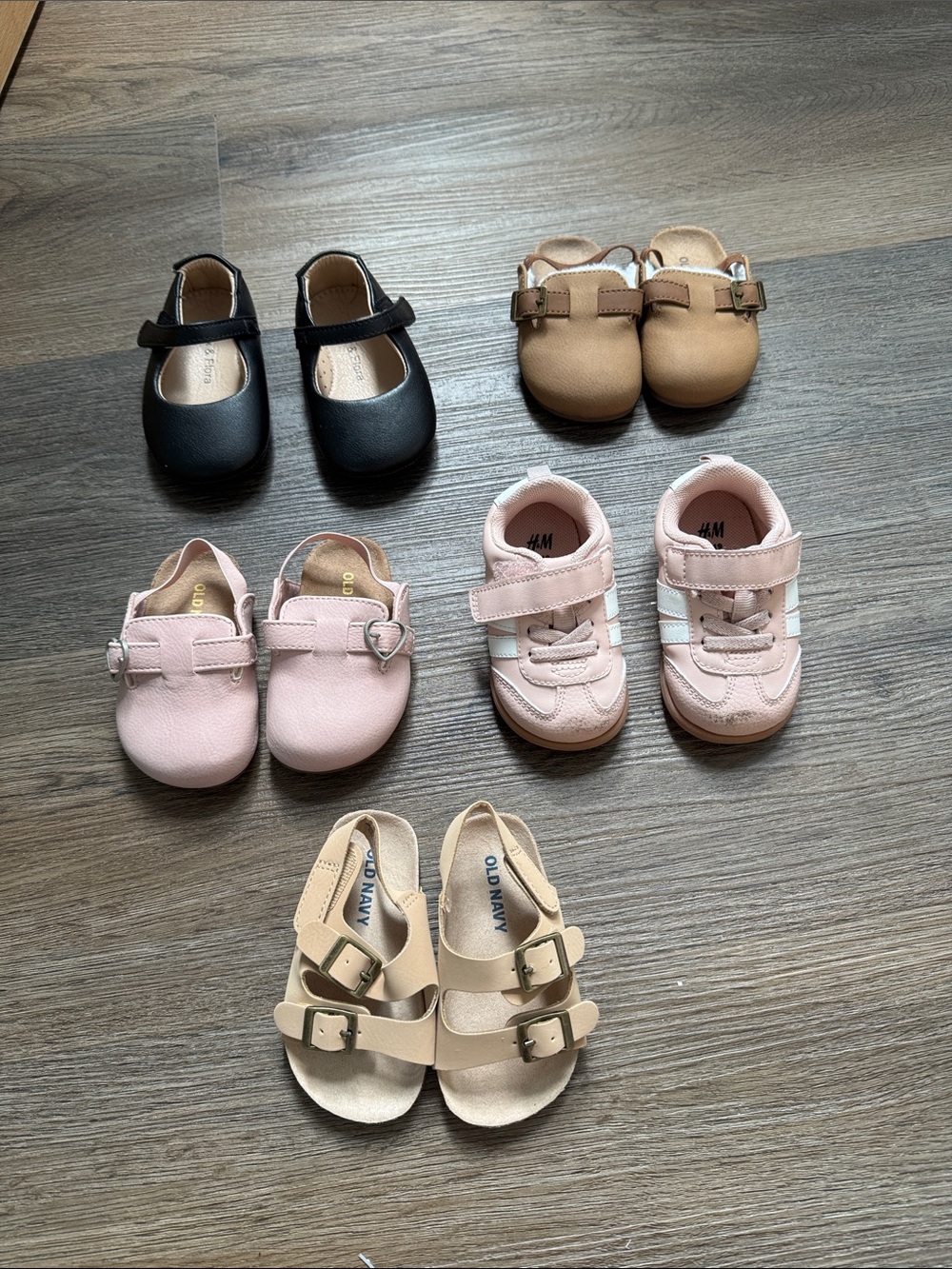 Set of baby shoes clogs Mary Jane sneakers sandals